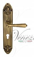 Дверная ручка на планке Venezia Vignole CYL под цилиндр PL90 (мат. бронза)