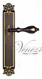 Дверная ручка на планке Venezia Anafesto PASS проходная PL97 (темная бронза)