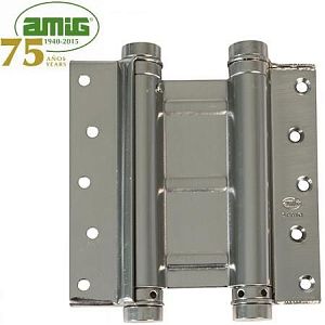 Дверная петля пружинная Amig-3037-75*126 (никель) 75мм; ?>