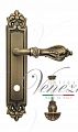 Дверная ручка на планке Venezia Florence WC-4 сантехническая PL96 (мат. бронза)