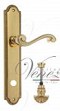 Дверная ручка на планке Venezia Vivaldi WC-4 сантехническая PL98 (полир. латунь)