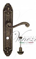 Дверная ручка на планке Venezia Vivaldi WC сантехническая PL90 (ант. бронза)