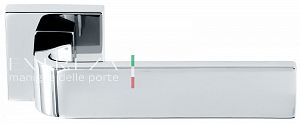 Дверная ручка Extreza Hi-Tech Slim SOUND 106 R11 квадратное основание F04 (полированный хром); ?>