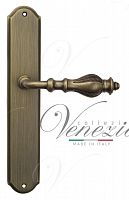 Дверная ручка на планке Venezia Gifestion PASS проходная PL02 (мат. бронза)