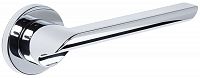 Дверная ручка Extreza Hi-Tech Slim SANTA 128 R16 круглое основание F04 (полированный хром)