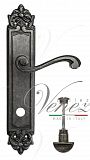 Дверная ручка на планке Venezia Vivaldi WC сантехническая PL96 (ант. серебро)