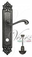 Дверная ручка на планке Venezia Vivaldi WC сантехническая PL96 (ант. серебро)
