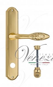 Дверная ручка на планке Venezia Casanova WC сантехническая PL02 (полированная латунь); ?>