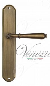 Дверная ручка на планке Venezia Classic PASS проходная PL02 (мат. бронза); ?>