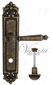 Дверная ручка на планке Venezia Pellestrina WC сантехническая PL96 (ант. бронза); ?>