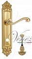 Дверная ручка на планке Venezia Vivaldi WC-4 сантехническая PL96 (полир. латунь)