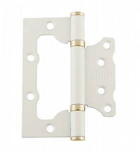 Дверная петля без врезки RENZ 100-2BB FH SW/PB (супер белая/латунь); ?>