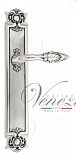 Дверная ручка на планке Venezia Casanova PASS проходная PL97 (натур. серебро + чернение)