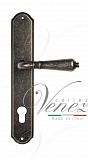 Дверная ручка на планке Venezia Vignole CYL под цилиндр PL02 (ант. серебро)