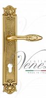 Дверная ручка на планке Venezia Casanova CYL под цилиндр PL97 (полир. латунь)
