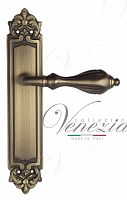 Дверная ручка на планке Venezia Anafesto PASS проходная PL96 (матовая бронза)