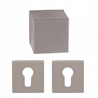 Дверная ручка Tupai 2734 Q квадратное основание (никель /142 + накладка /142)