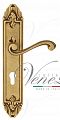 Дверная ручка на планке Venezia Vivaldi CYL под цилиндр PL90 (франц. золото)