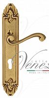 Дверная ручка на планке Venezia Vivaldi CYL под цилиндр PL90 (франц. золото)
