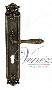 Дверная ручка на планке Venezia Classic CYL под цилиндр PL97 (ант. бронза); ?>