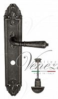 Дверная ручка на планке Venezia Vignole WC сантехническая PL90 (ант. серебро)