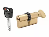 Цилиндровый механизм Mul-T-Lock 7х7 ШЕСТЕРЕНКА 71мм (33х38Т) ключ/вертушка (золото)