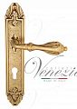Дверная ручка на планке Venezia Anafesto CYL под цилиндр PL90 (французское золото)