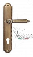 Дверная ручка на планке Venezia Castello CYL под цилиндр PL98 (мат. бронза)