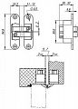 Дверная петля скрытой установки Armadillo мод. Architect 3D-ACH 40 SC (матовый хром) левая до 40кг