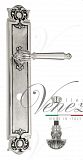 Дверная ручка на планке Venezia Pellestrina WC-4 сантехническая PL97 (натур. серебро + чернение)