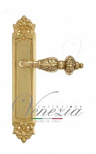 Дверная ручка на планке Venezia Lucrecia PASS проходная PL96 (полир. латунь); ?>