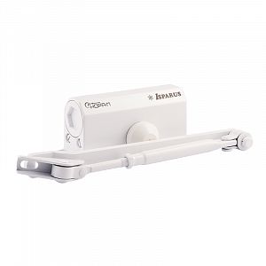 Дверной доводчик НОРА-M 410 F ISPARUS с фиксацией 15-60кг (белый); ?>