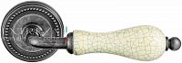 Дверная ручка Extreza DANA CRACKLE (Дана кракле) 306 на розетке R03 античное серебро F45