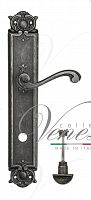 Дверная ручка на планке Venezia Vivaldi WC сантехническая PL97 (ант. серебро)