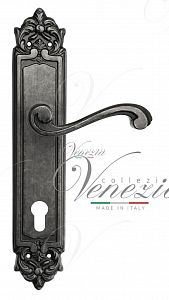 Дверная ручка на планке Venezia Vivaldi CYL под цилиндр PL96 (ант. серебро); ?>