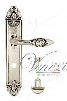 Дверная ручка на планке Venezia Casanova WC сантехническая PL90 (натур. серебро + чернение)