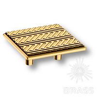 Мебельная ручка кнопка BRASS 4204 032MP11 (Глянцевое золото)