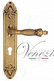 Дверная ручка на планке Venezia Olimpo CYL под цилиндр PL90 (франц. золото)