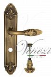 Дверная ручка на планке Venezia Casanova WC-4 сантехническая PL90 (матовая бронза)