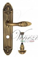 Дверная ручка на планке Venezia Casanova WC-4 сантехническая PL90 (матовая бронза)