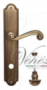 Дверная ручка на планке Venezia Carnevale WC-4 сантехническая PL98 (мат. бронза); ?>