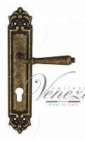 Дверная ручка на планке Venezia Classic CYL под цилиндр PL96 (ант. бронза)