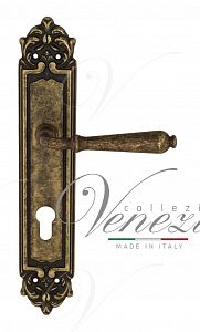 Дверная ручка на планке Venezia Classic CYL под цилиндр PL96 (ант. бронза); ?>
