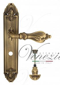 Дверная ручка на планке Venezia Florence WC-4 сантехническая PL90 (мат. бронза); ?>