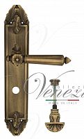 Дверная ручка на планке Venezia Castello WC-4 сантехническая PL90 (мат. бронза)