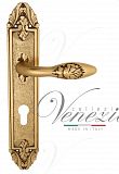Дверная ручка на планке Venezia Casanova CYL под цилиндр PL90 (франц. золото)