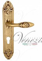 Дверная ручка на планке Venezia Casanova CYL под цилиндр PL90 (франц. золото)