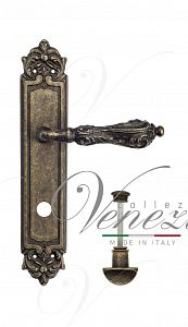 Дверная ручка на планке Venezia Monte Cristo WC сантехническая PL96 (ант. бронза); ?>
