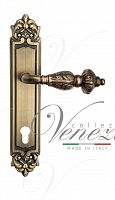Дверная ручка на планке Venezia Lucrecia CYL под цилиндр PL96 (мат. бронза)