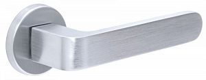 Дверная ручка Extreza Hi-Tech Slim RUBI 121 R12 круглое основание F05 (матовый хром); ?>